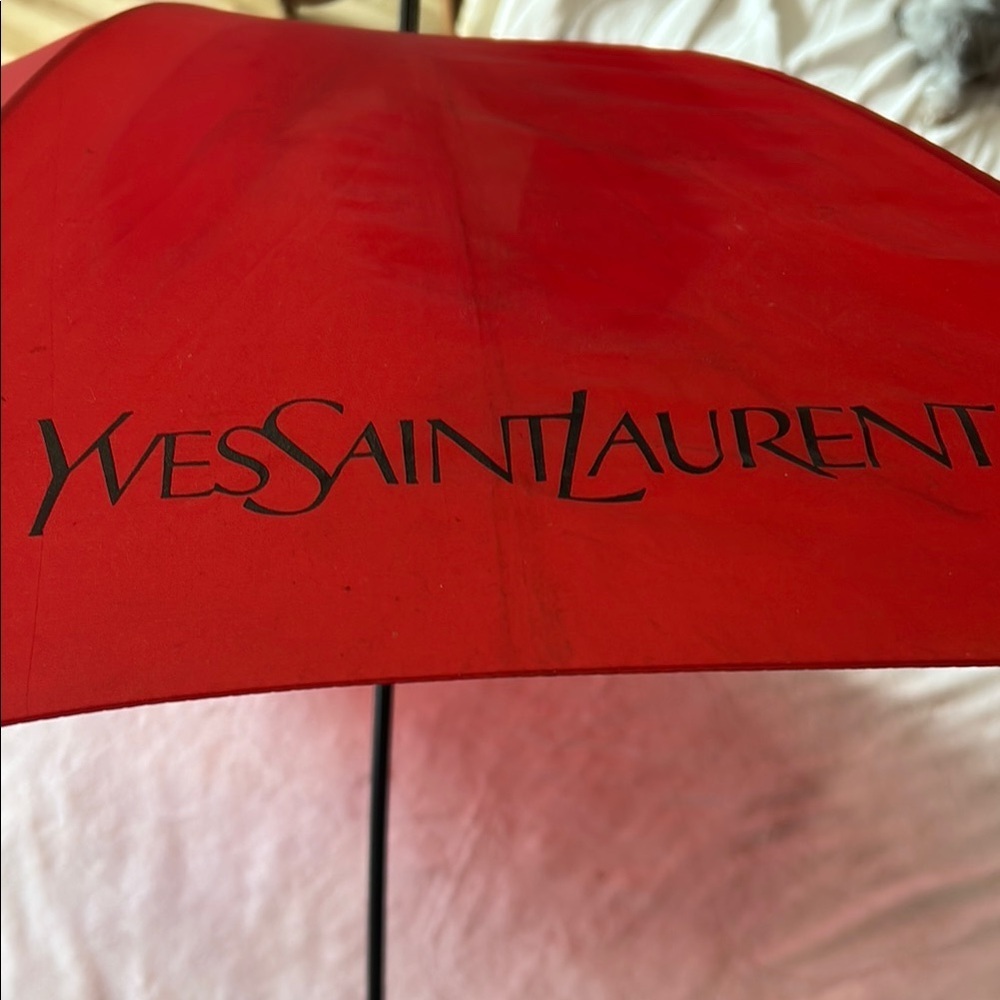 Vintage Yves Saint Laurent Red Umbrella - Picture 2 of 9